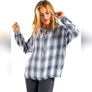 Cloth And Stone Tie-Neck Women's Top